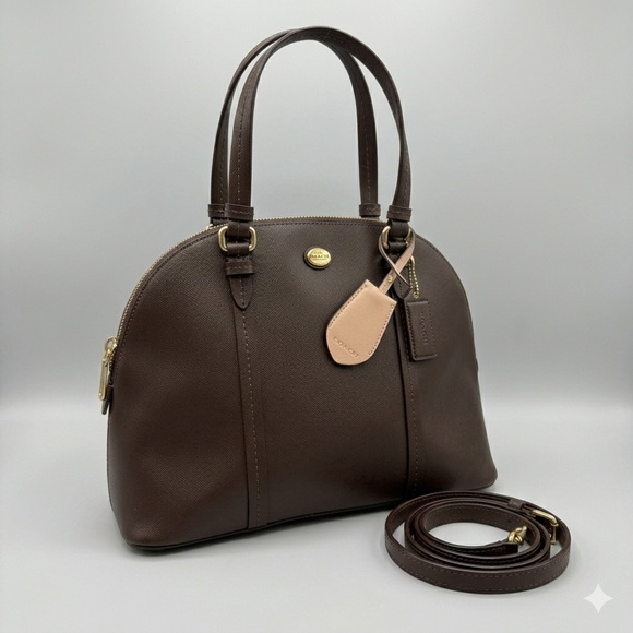 Coach Handbags - Authentic Coach Peyton Leather Cora Domed Satchel